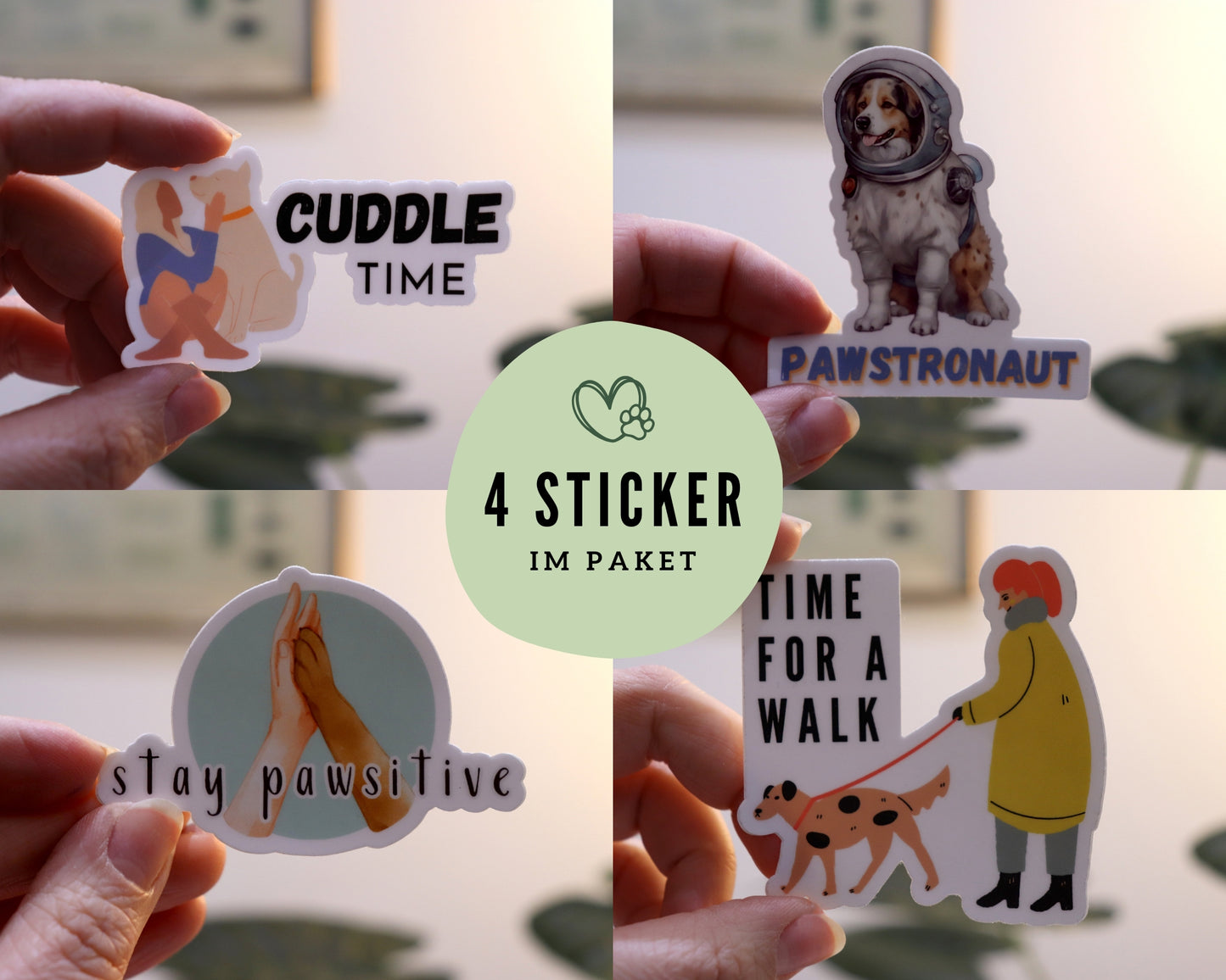 4 Stück Vinyl-Sticker im Bundle