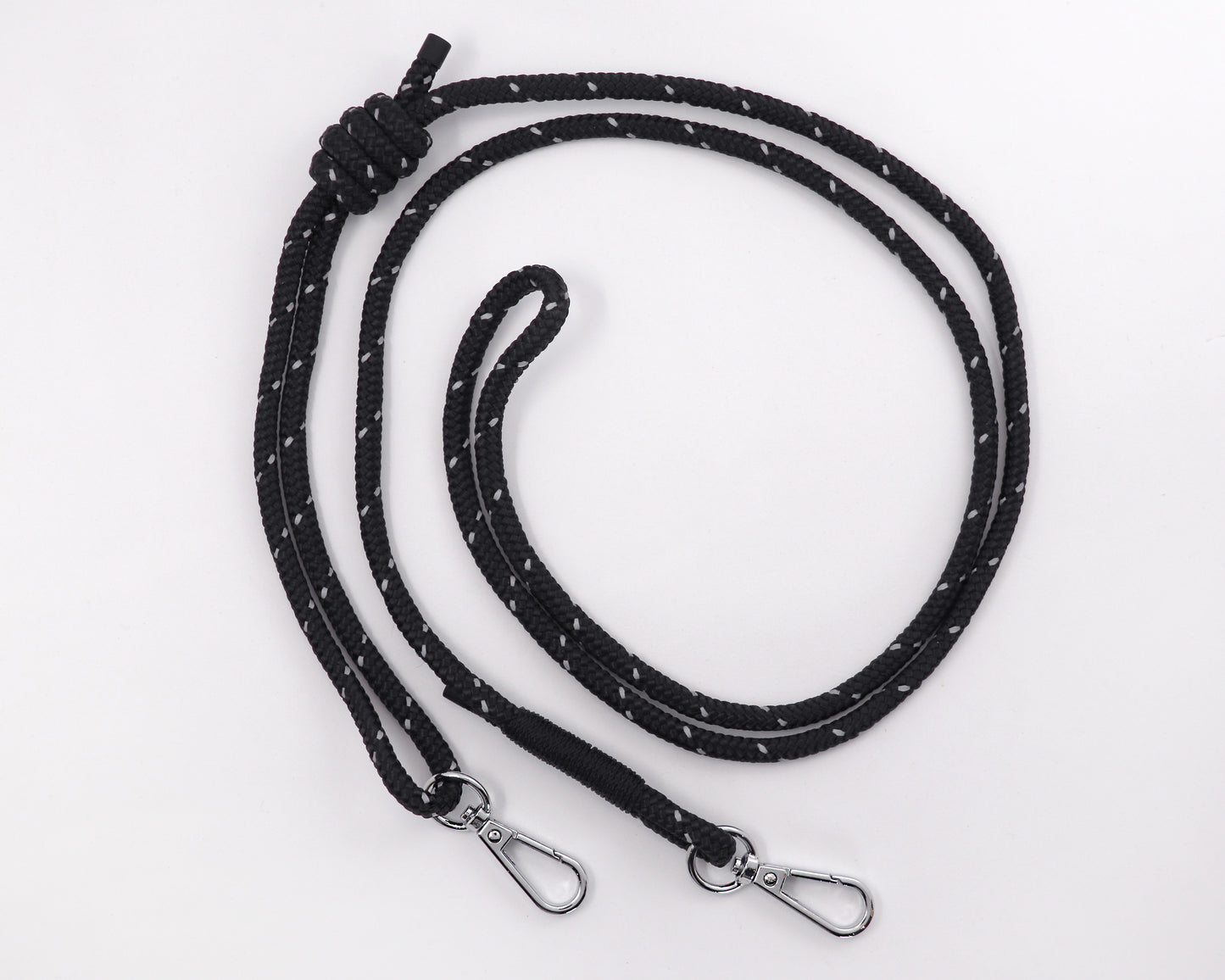 Umhängegurt schwarz mit Reflektoren