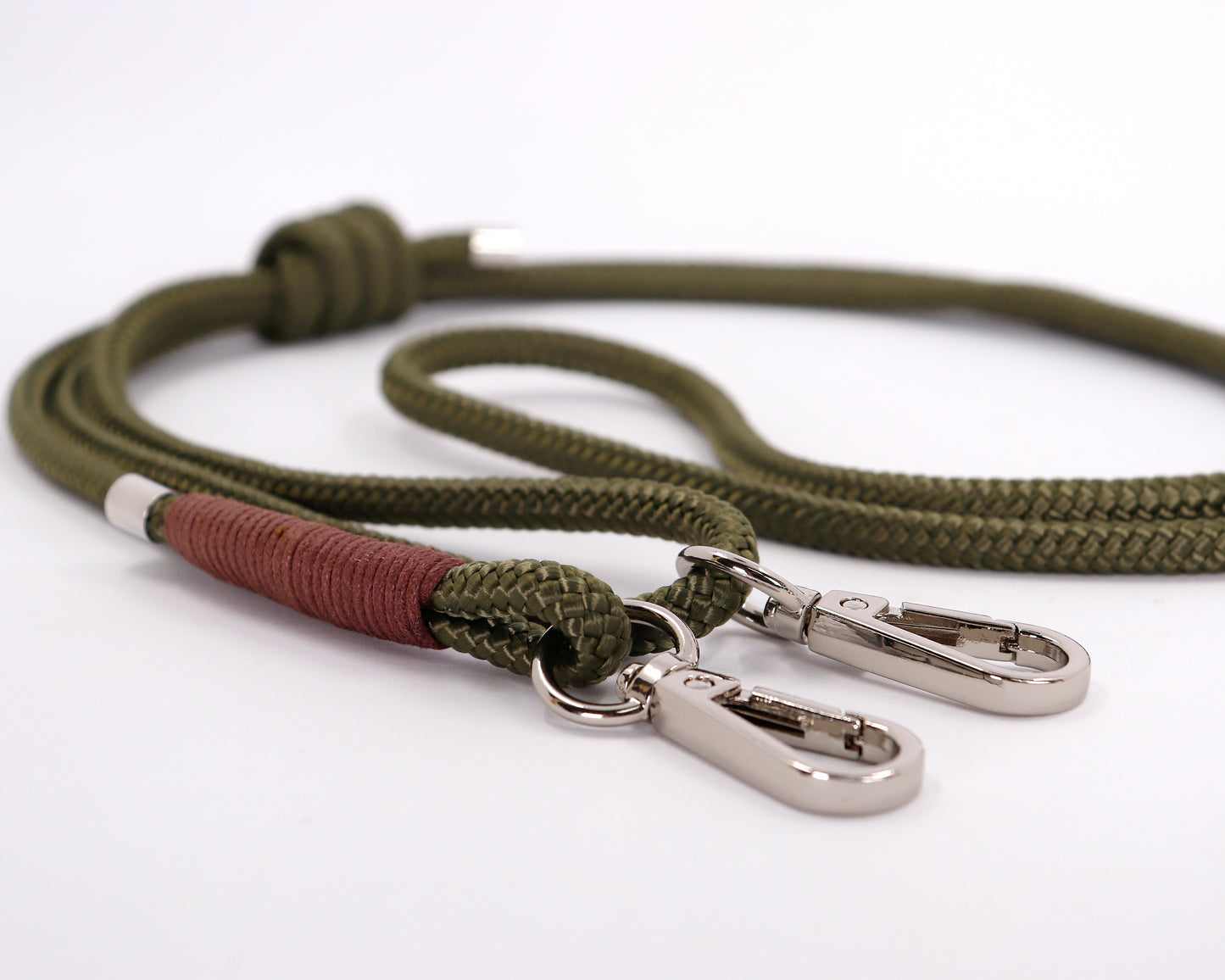 Umhängegurt oliv braun silber