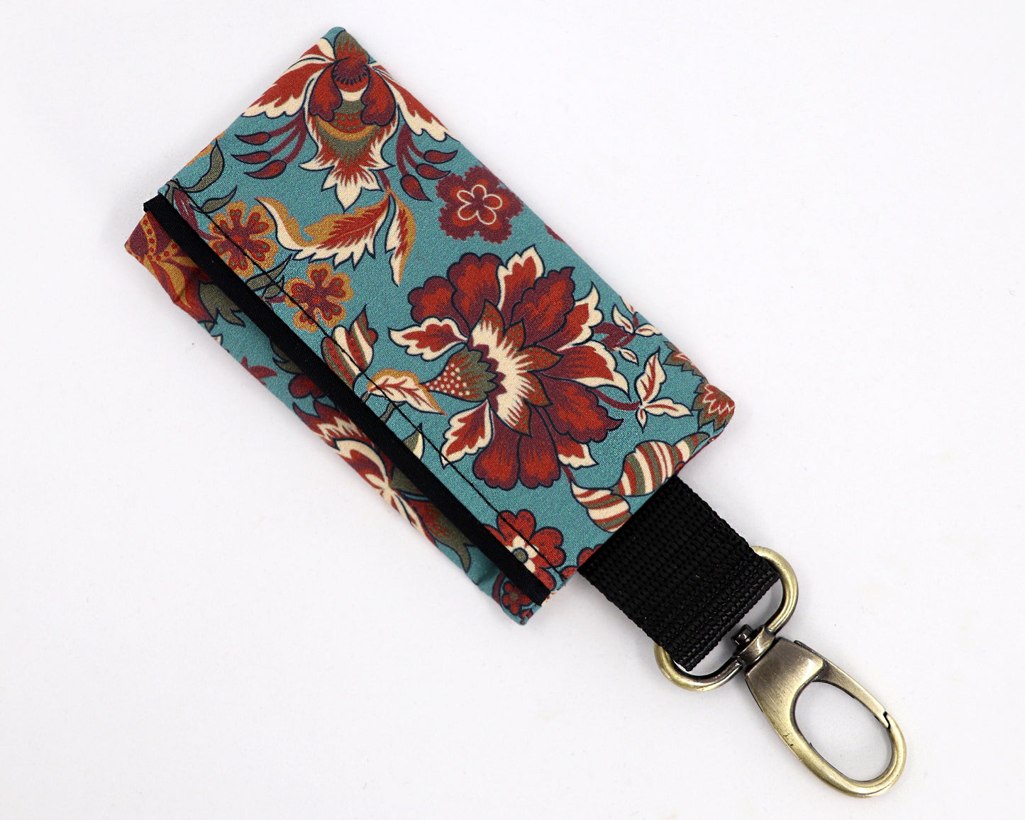 Hundetütenspender petrol Blumen