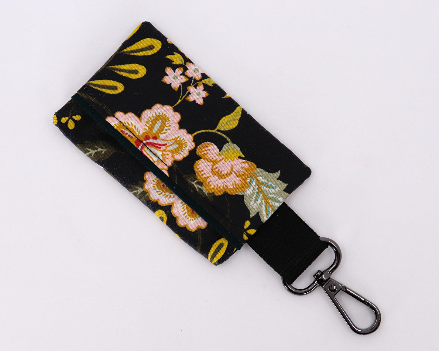 Hundetütenspender schwarze Blumen - beschichtet