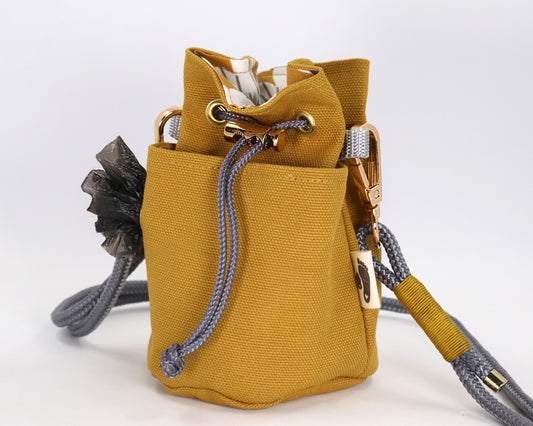 Leckerlibeutel für Hunde - Kaia gelb - Gassitasche mit Tütenspender