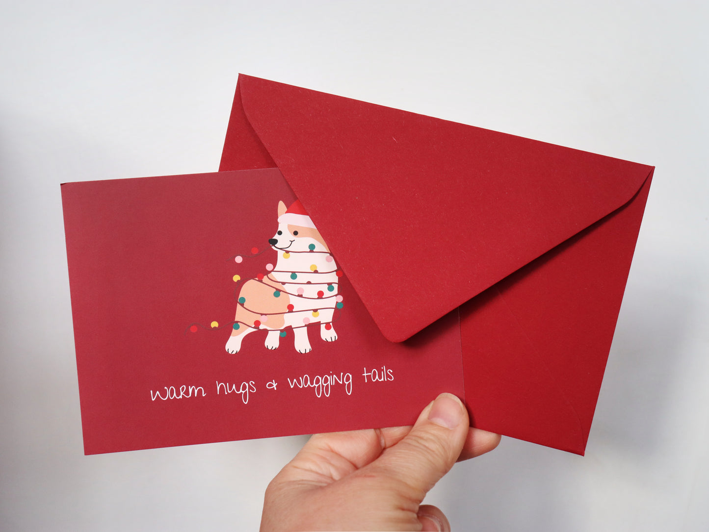 Weihnachtskarte "Warm Hugs & Wagging Tails"