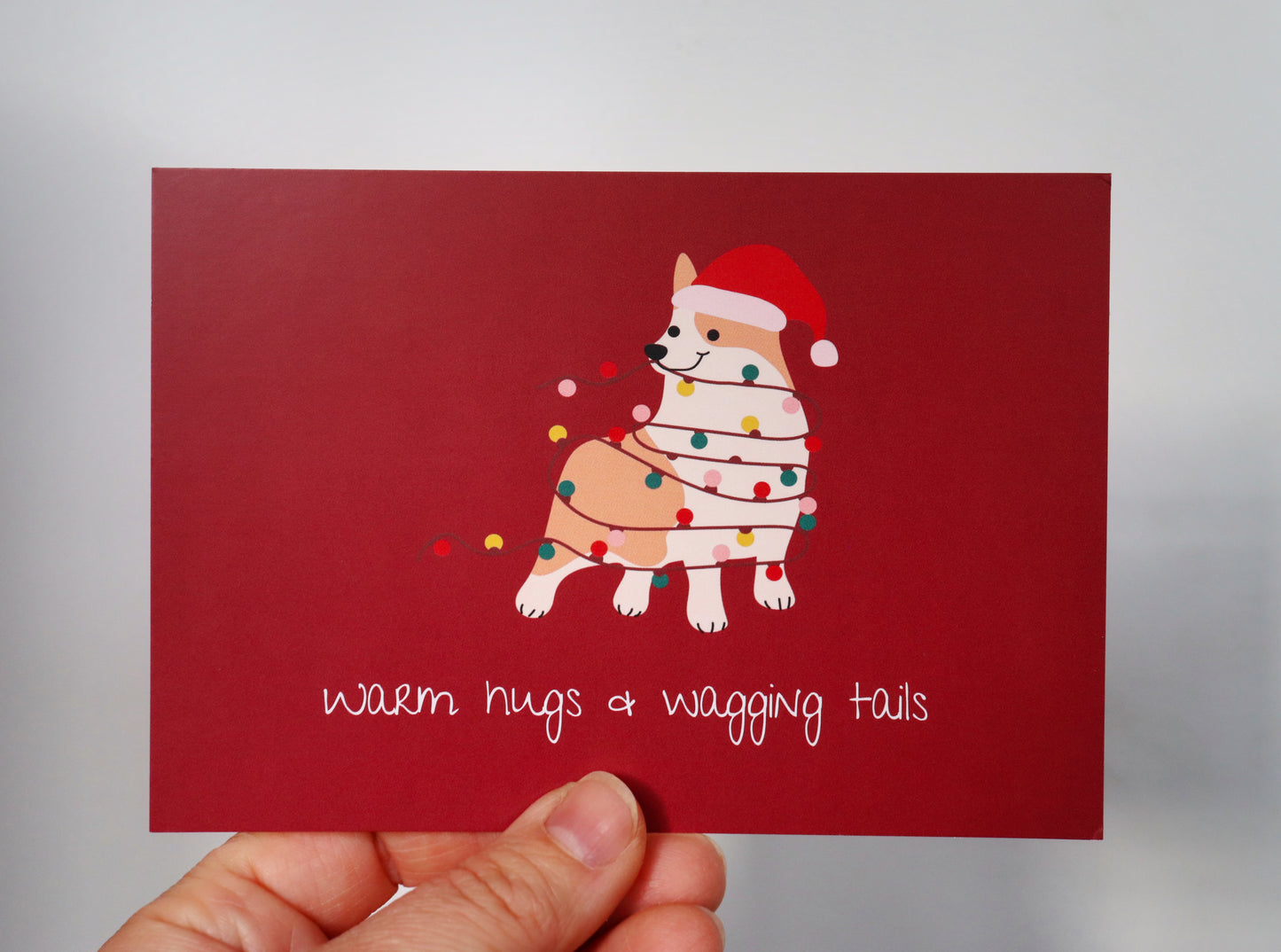 Weihnachtskarte "Warm Hugs & Wagging Tails"