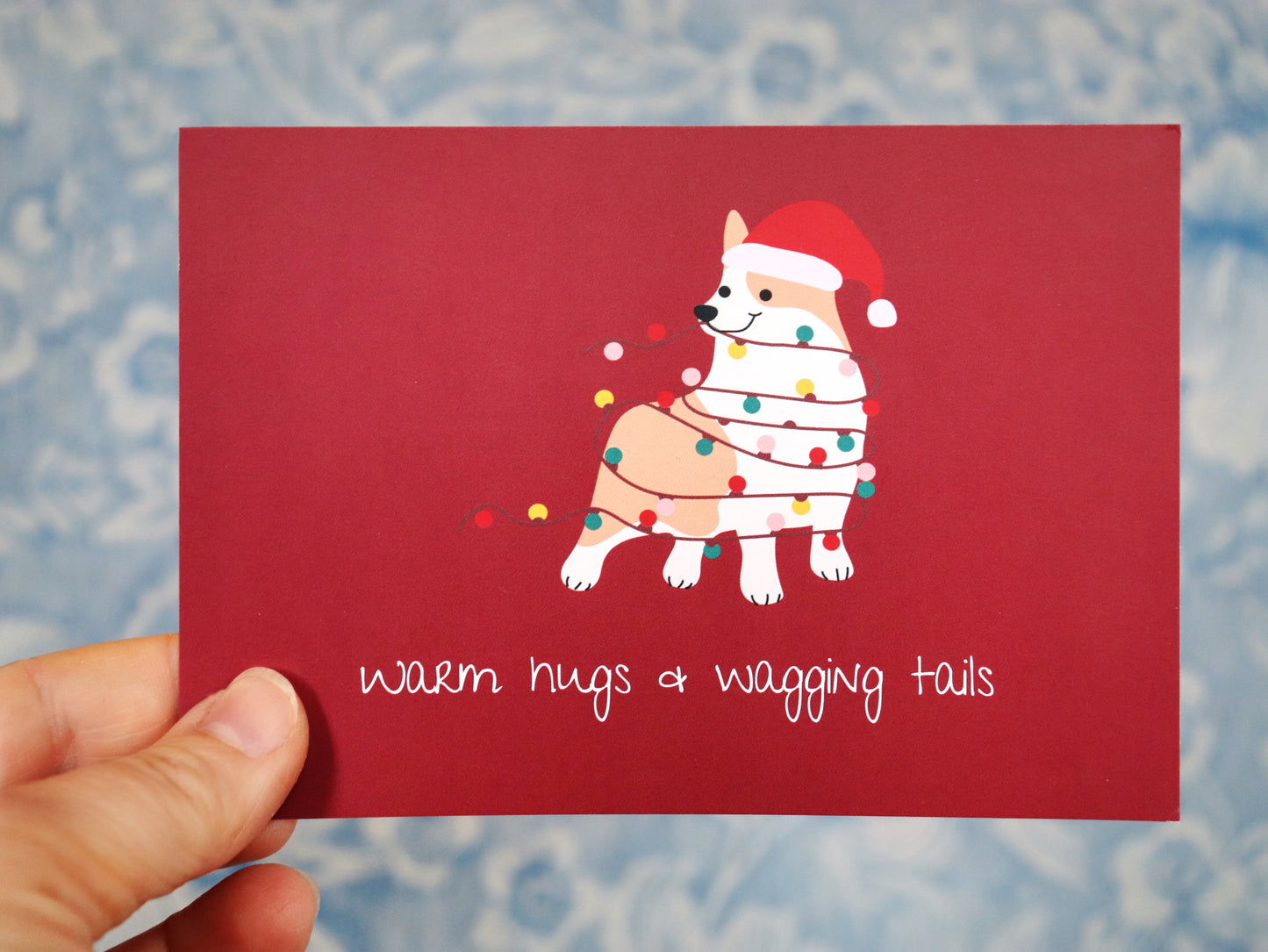 Weihnachtskarte "Warm Hugs & Wagging Tails"