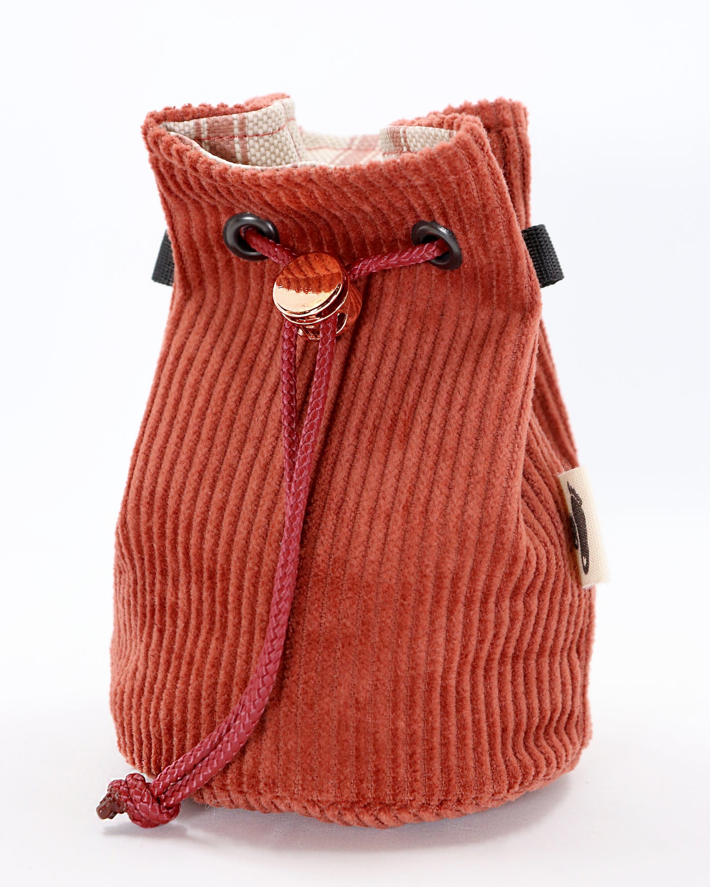 Leckerlibeutel für Hunde - Kiki Cord rostrot - innen beschichtet