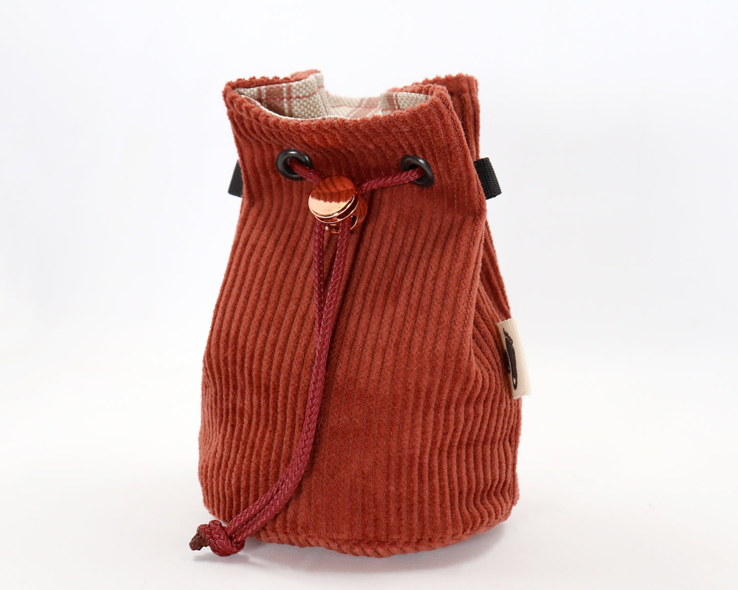 Leckerlibeutel für Hunde - Kiki Cord rostrot - innen beschichtet