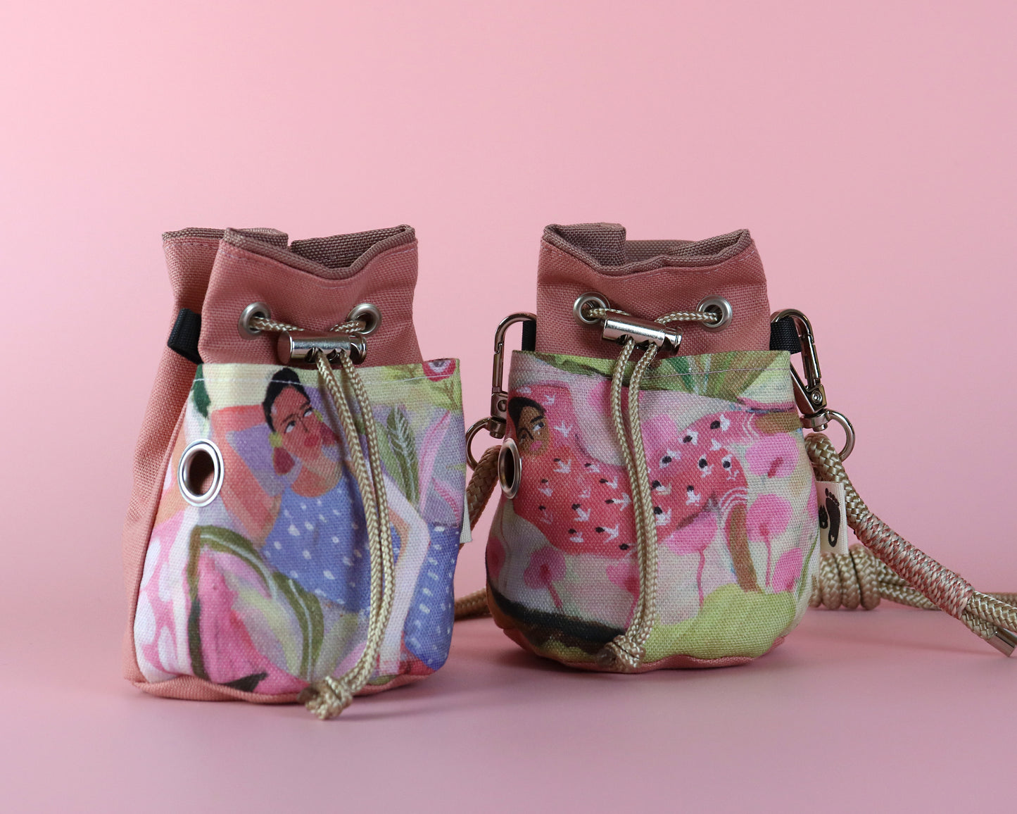 Leckerlibeutel für Hunde - Kaia Puderrosa - Gassitasche mit Tütenspender