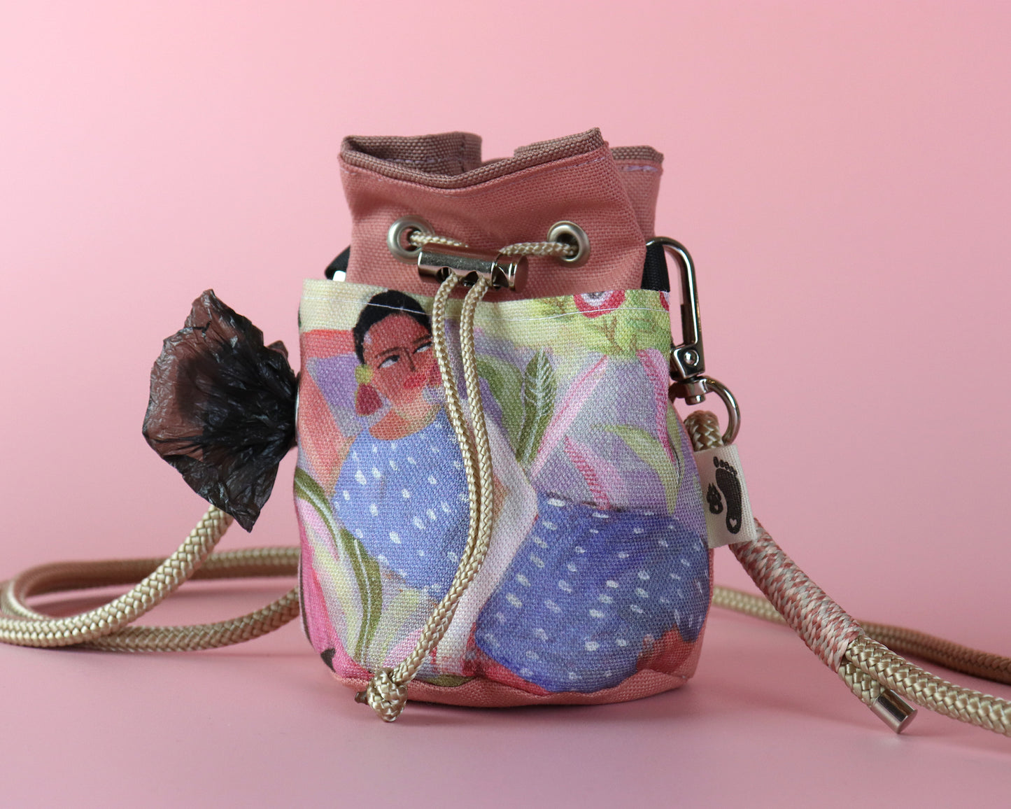 Leckerlibeutel für Hunde - Kaia Puderrosa - Gassitasche mit Tütenspender