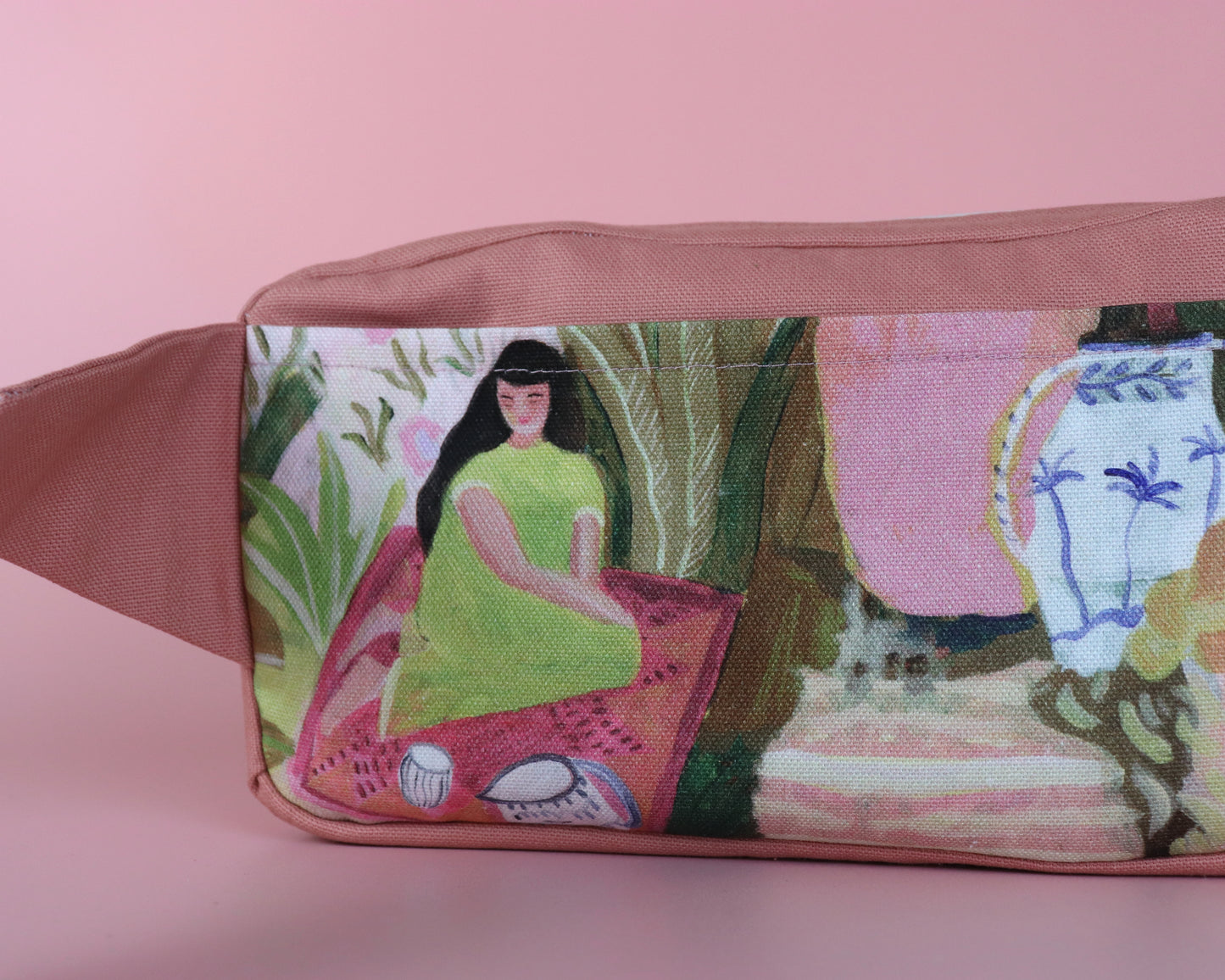 Handmade Gassitasche / Bauchtasche Kadu puderrosa