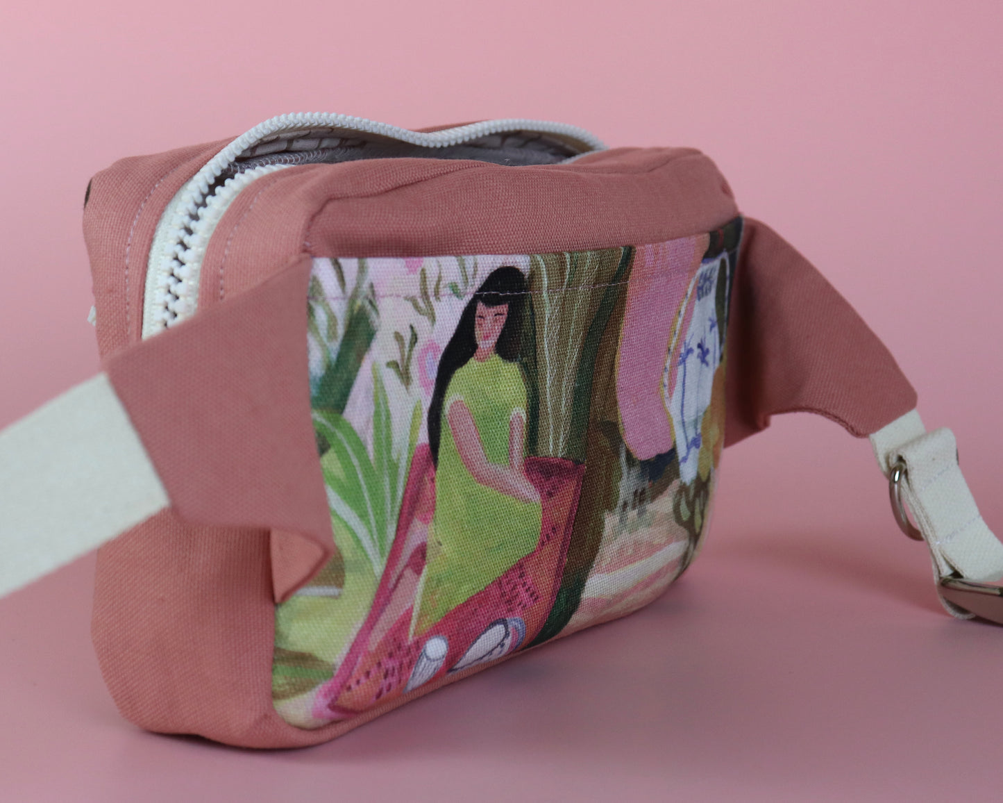 Handmade Gassitasche / Bauchtasche Kadu puderrosa