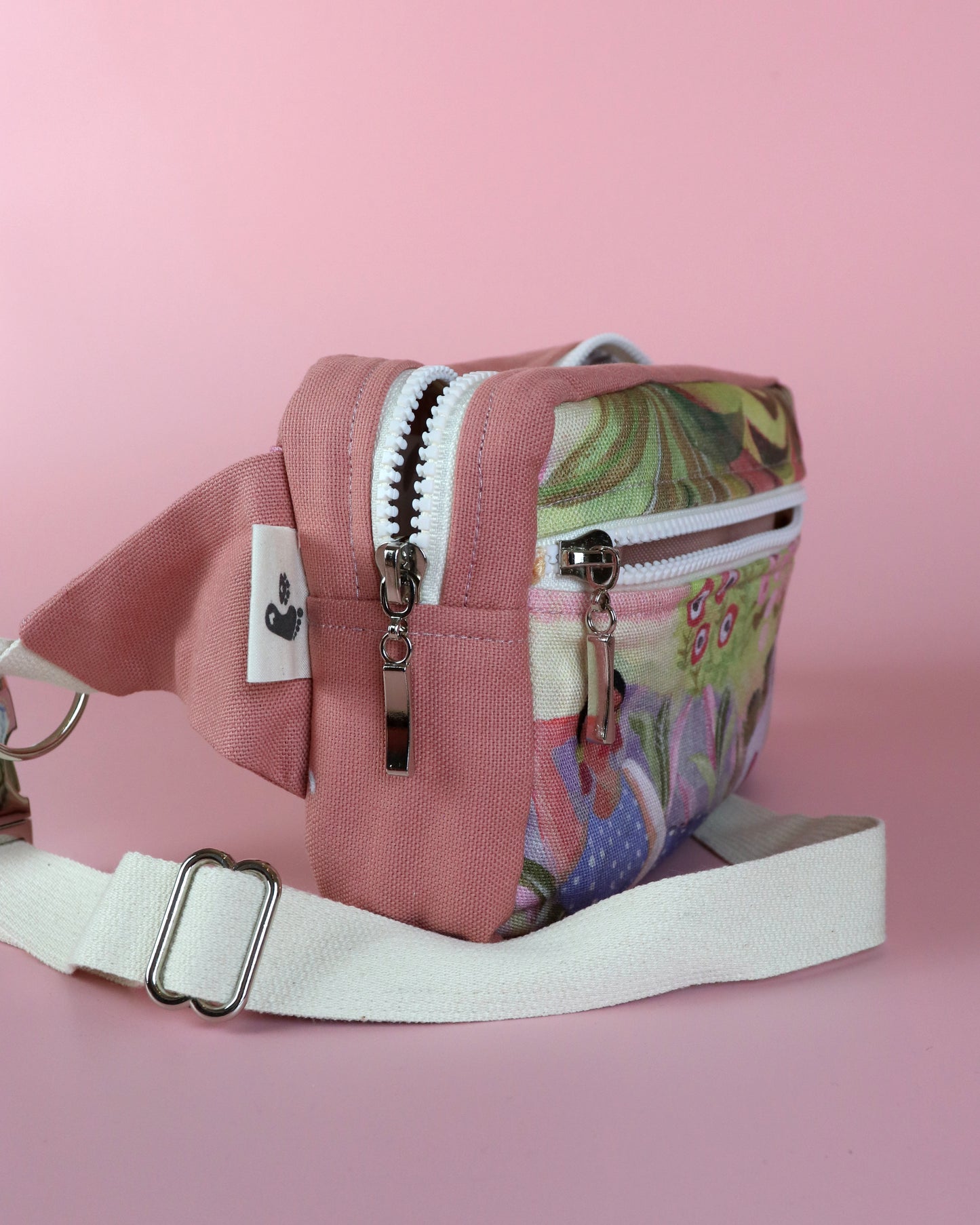 Handmade Gassitasche / Bauchtasche Kadu puderrosa