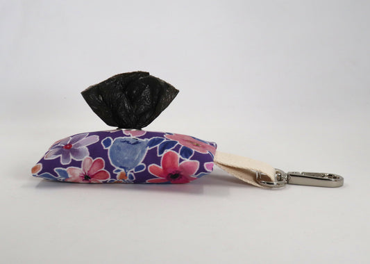 Hundetütenspender violette Blumen