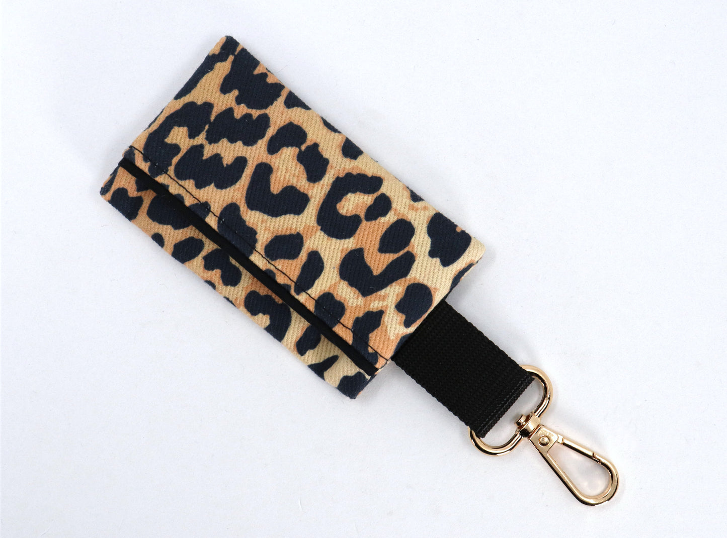 Leckerlibeutel für Hunde - Kaia schwarz Leopard 3  - Gassitasche mit Tütenspender