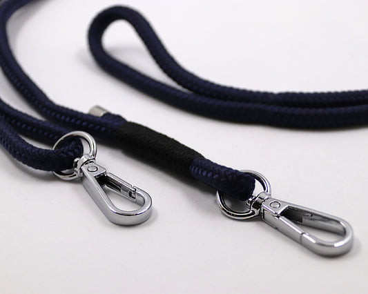 Umhängegurt marine silber